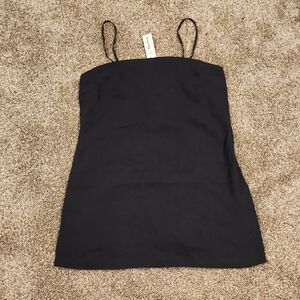 Stylish Black Mini Dress with Spaghetti Straps